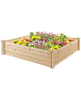 Streamdale Furniture 9-Compartment Elevated Garden Bed with Open Bottom for Healthy Roots