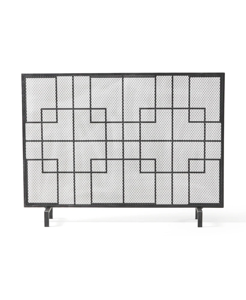 Streamdale Furniture Dorothy Modern Iron Single Panel Fire Screen