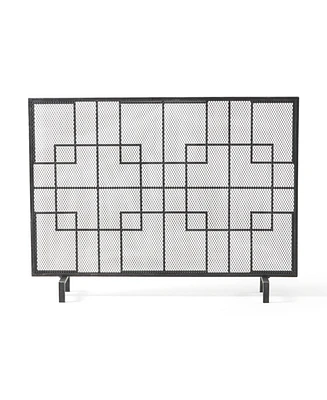 Simplie Fun Dorothy Modern Iron Single Panel Fire Screen