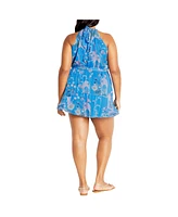 City Chic Women's Belinda Print Romper