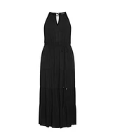 City Chic Plus Stacey Halter Neck Maxi Dress