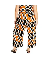 City Chic Women's Mystic Print Cropped Pant