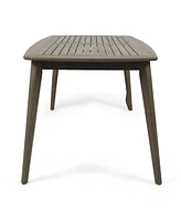 Streamdale Furniture Elegant Acacia Wood Outdoor Dining Table with Smooth Lines by Fred