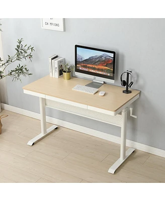 Simplie Fun 48x24" Standing Desk with Drawer, Adjustable Height - Ergonomic Home Office Workstation