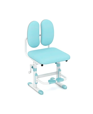 Slickblue Ergonomic Height-adjustable Kids Study Chair with Double Back Support