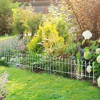 Stylish and Strong 5-Panel Metal Garden Border Fence for Versatility and Protection
