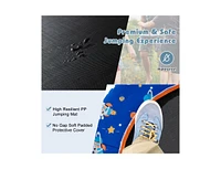 Slickblue 36 Inch Mini Trampoline with Colorful Led Lights and Bluetooth Speaker