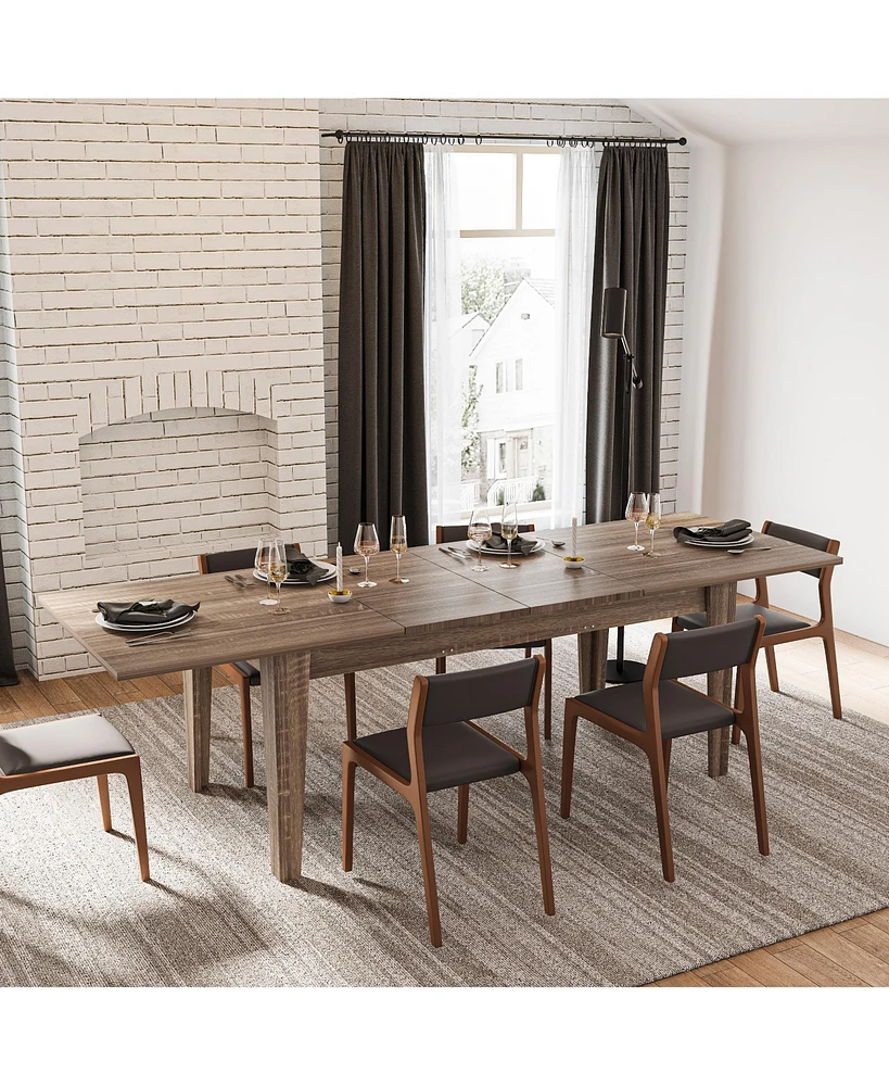 Simplie Fun Dining Table, Extendable Kitchen Table