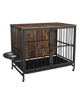 Streamdale Furniture Multifunctional Steel Dog Cage with Easy Assembly and Mobility