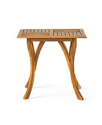 Simplie Fun Chic Modern Acacia Wood Square Patio Table