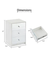 Streamdale Furniture Mirrored Nightstand with Spacious Storage and Crystal Knob