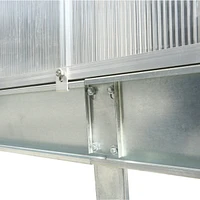 Aluminum Frame Greenhouse with Polycarbonate Panels and Roof Vent