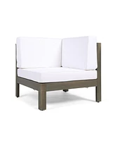 Versatile Outdoor Sofa Set in Acacia Wood with Water-Resistant Cushions