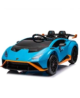 Streamdale Furniture Lamborghini-Inspired Ride-On Car with Usb, Bluetooth, Drifting, and Dual Motor Rear Drive