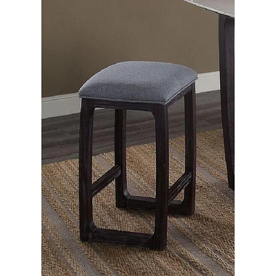 Simplie Fun Razo Counter Height Stool (1 Piece), Fabric & Weathered Espresso