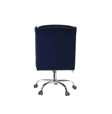 Simplie Fun Jamesia Office Chair, Midnight Blue Velvet