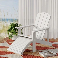 Streamdale Furniture Modern Rustic Adirondack Chair with Retractable Footrest