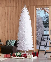 Glitzhome 7.5ft Pencil Tinsel Artificial Christmas Tree