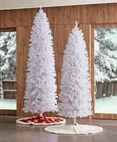 Glitzhome 9ft Pencil Tinsel Artificial Christmas Tree