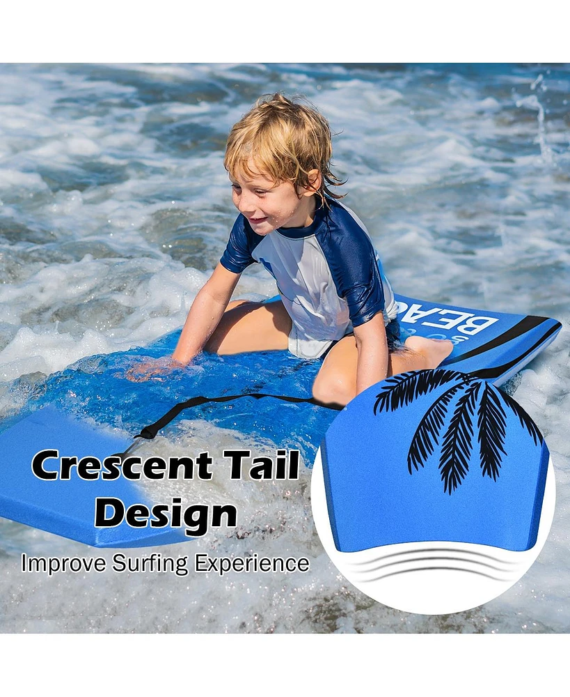 Slickblue Super Lightweight Bodyboard Surfing with Leash Eps Core Boarding