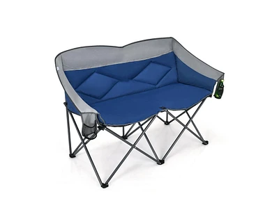 Slickblue Folding Camping Chair with Bags and Padded Backrest