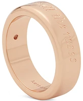 Kate Spade New York Engraved Idiom Script Band Ring