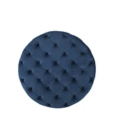 Streamdale Furniture Luxurious Velvet Button-Tufted Ottoman Modern Glamour for Any Decor