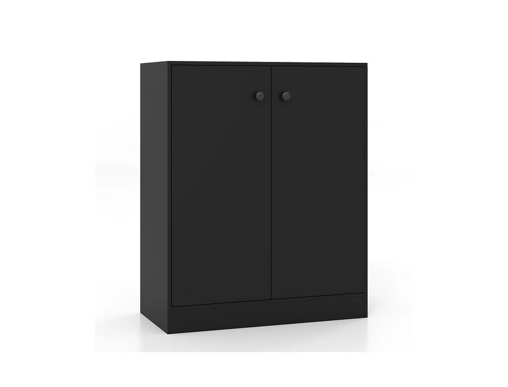 Slickblue 2-Door Modern Floor Storage Cabinet with 3-Tier Shelf