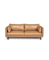 Nice Link Sofia 84" Sofa in Camel with French Seam Tailoring