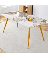 Streamdale Furniture Ultra Modern Dining Table | Sturdy, Stable, and Easy to Clean