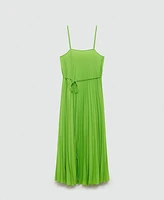 Mango Women's Bow Detail Pleated Dress