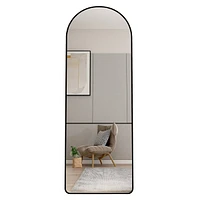 Arched Full-Length Mirror for Makeup, Decor, and Room Expansion