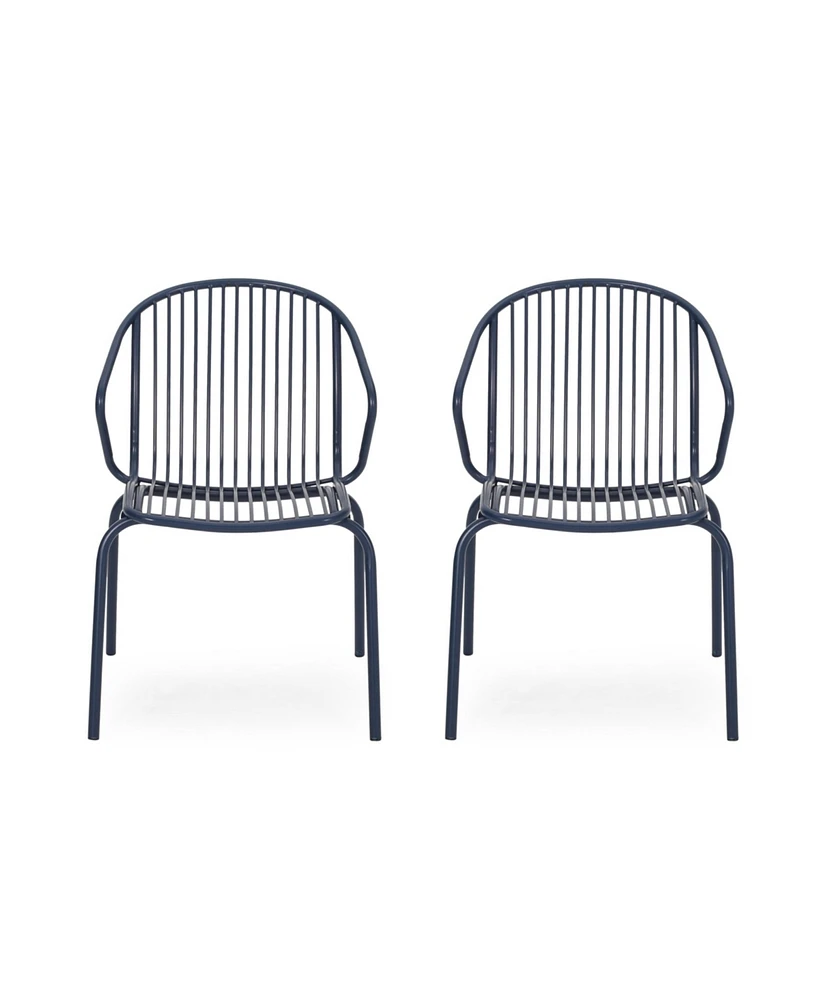 Simplie Fun Classic Parallel Line Outdoor Chairs Durable Comfort and Style