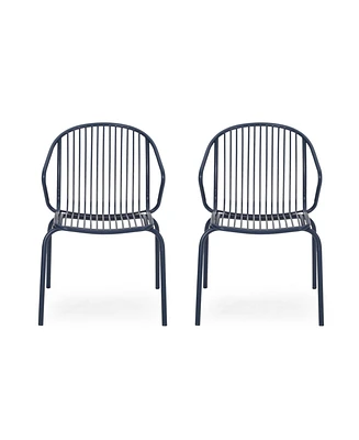 Simplie Fun Classic Parallel Line Outdoor Chairs Durable Comfort and Style