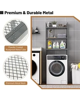 Slickblue Over-The-Toilet Storage Shelf Space Saving Metal Bathroom Organizer Hooks