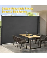 gaomon Retractable Side Awning 71" Tall, Outdoor Privacy Screen for Patio Garden