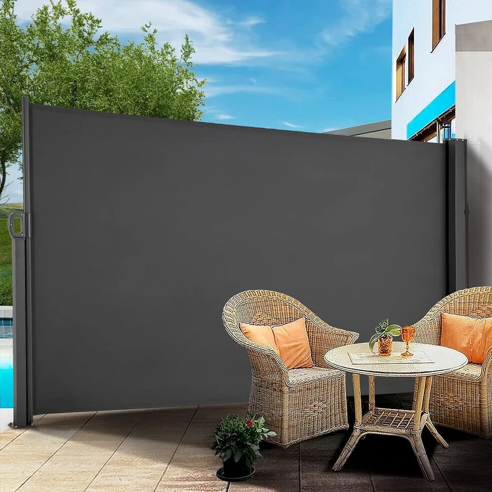 gaomon Retractable Side Awning 71" Tall, Outdoor Privacy Screen for Patio Garden