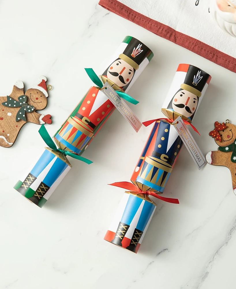 Glitzhome 8PK 1.50''D X 10.00''H Christmas Nutcracker Party Cracker with Gift Contents