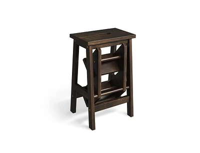 Slickblue 3-in-1 Rubber Wood Step Stool with Convenient Handle For Home