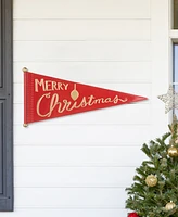 Glitzhome 25 L Metal Merry Christmas Pennant Wall Decor