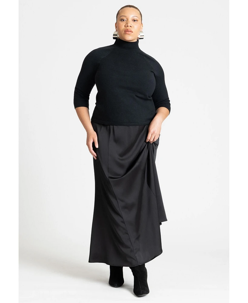 Eloquii Plus Size Maxi Satin Skirt