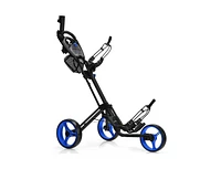 Slickblue Folding 3 Wheels Golf Push Cart with Brake Scoreboard Adjustable Handle