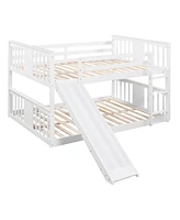 Streamdale Furniture Full Over Full Bunk Bed With Ladder With Slide