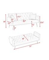 Streamdale Furniture 71" Convertible Double Folding Living Room Sofa Bed