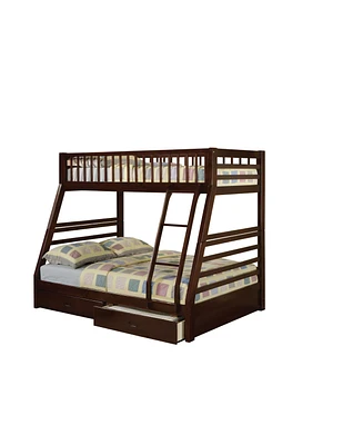 Simplie Fun Jason Twin/Full Bunk Bed, Espresso