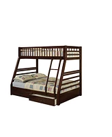 Simplie Fun Jason Twin/Full Bunk Bed, Espresso