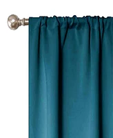 Superior Solid Classic Modern Wrinkle Resistant Room Darkening 2-Piece Curtain Set with Rod Pocket