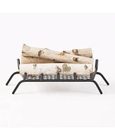 Darcy Matte Black Iron Log Holder for Fireplace