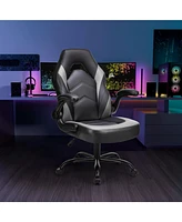 Streamdale Furniture Ergonomic Gaming Throne S-Curve Back, Flipable Arms, Reclining Comfort, Durable Design