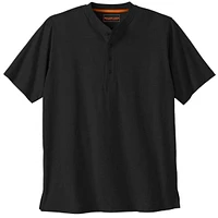 Boulder Creek Big & Tall by KingSize Heavyweight Short-Sleeve Henley Shirt